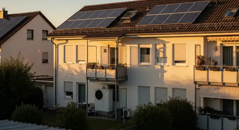 Blick auf das Stadtwerke-Gebäude in Heilbronn mit Service-Eingang, lokale Versorgeratmosphäre