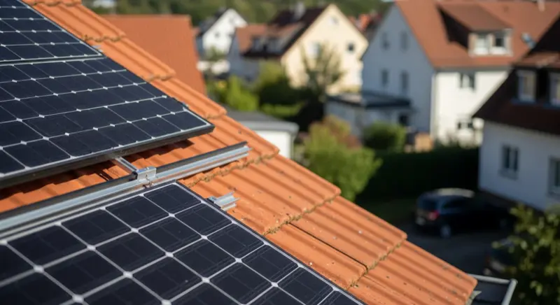 Solaranlage auf einem Reihenhaus in Herne