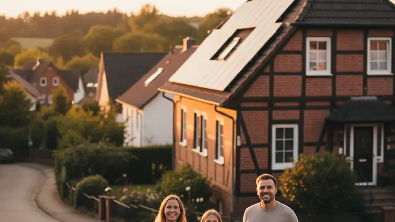 Hausbesitzer mit Solaranlage in Herne