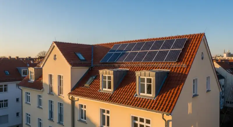 Historische Villa in Düsternbrook mit moderner Solaranlage auf dem roten Ziegeldach