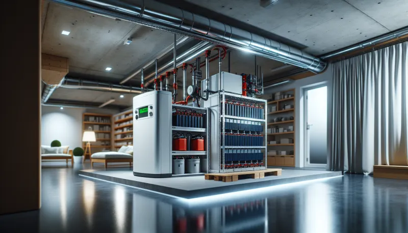 Batteriespeicher im Keller eines Berliner Einfamilienhauses