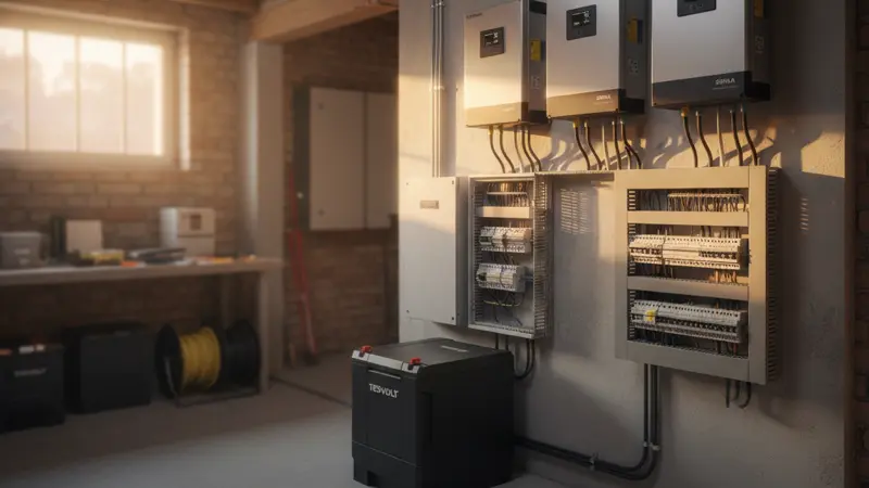 Wechselrichter einer Solaranlage in einem Braunschweiger Haushalt