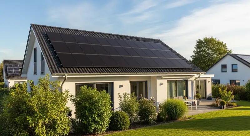 Solardach auf modernem Einfamilienhaus in Ziebigk in Dessau-Roßlau