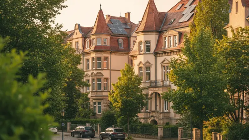 Solaranlage auf einer Gründerzeitvilla in Dresden-Blasewitz
