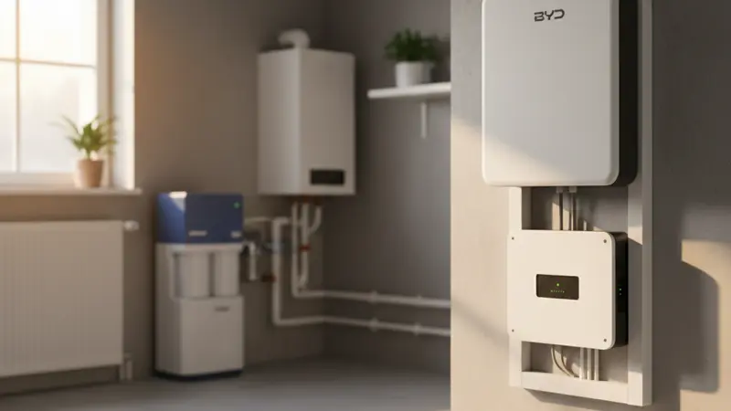 Batteriespeicher im Keller eines Düsseldorfer Einfamilienhauses