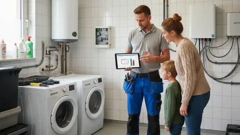 Flensburger Wohngebiet mit Solardächern, Backsteinarchitektur