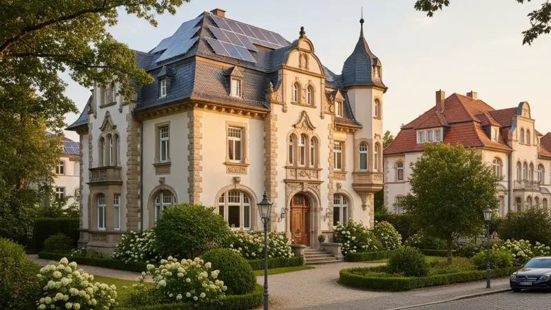 Stadtvilla mit Solaranlage in Frankfurt Sachsenhausen