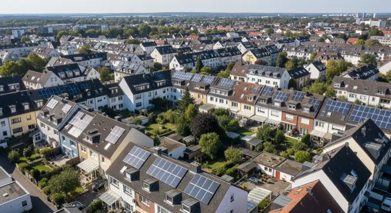 Verschiedene Dachtypen und Hausformen in Hagens Stadtteilen von Einfamilienhaus bis Reihenhaus