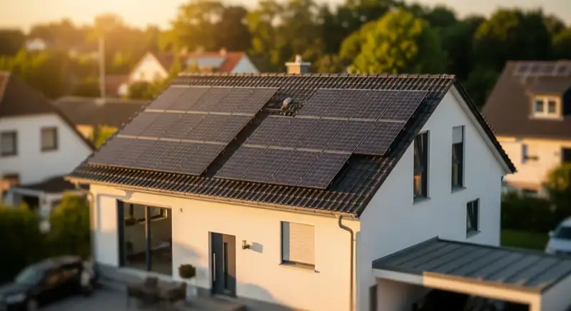 Moderne Solaranlage auf Einfamilienhaus in Jena-West mit KfW-Finanzierung