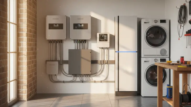 Wechselrichter und Elektroinstallation einer Solaranlage in Karlsruhe