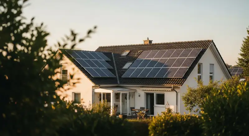 Einfamilienhaus in Burgheim mit moderner Solaranlage auf dem Dach
