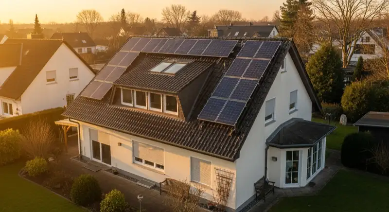 Einfamilienhaus mit 10 kWp Solaranlage im Lüdenscheider Stadtteil Brügge