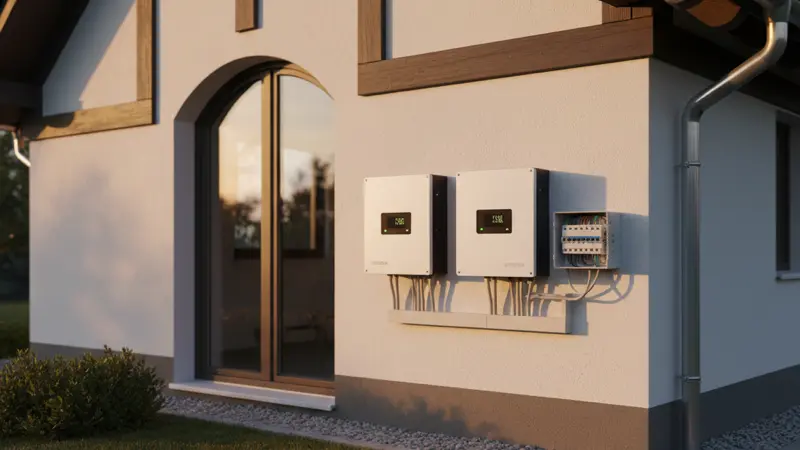 Wechselrichter und Energiemanagementsystem in einem Mannheimer Haus