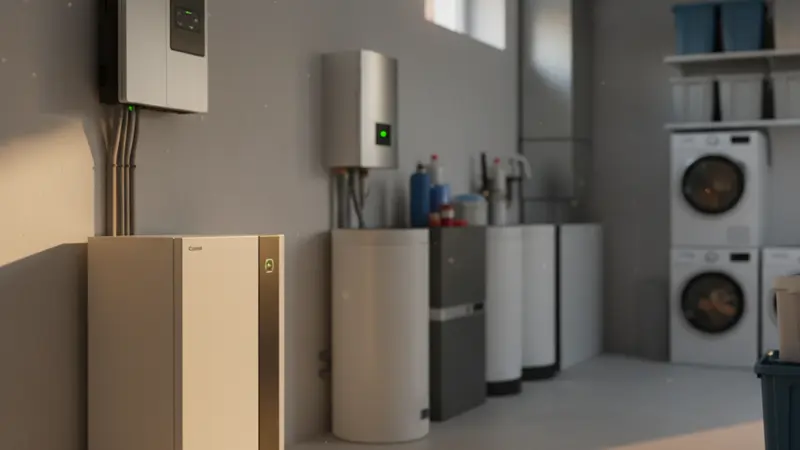 Batteriespeicher im Keller eines Münsteraner Einfamilienhauses