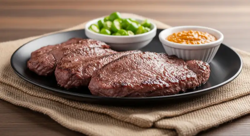 Aerial drone view of typical German residential neighborhood with mixed roof types, red and dark roof tiles, gardens visible, sunny day