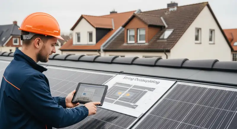 Norderstedter Wohngebiet mit Solardächern, Backsteinarchitektur