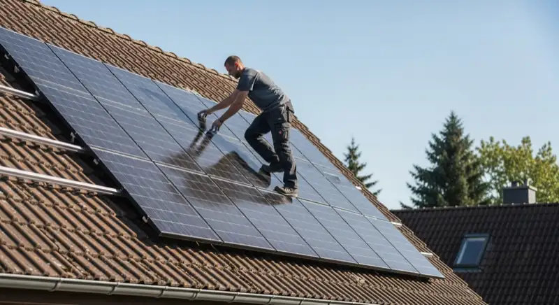 Batteriespeicher im Technikraum eines Oldenburger Einfamilienhauses