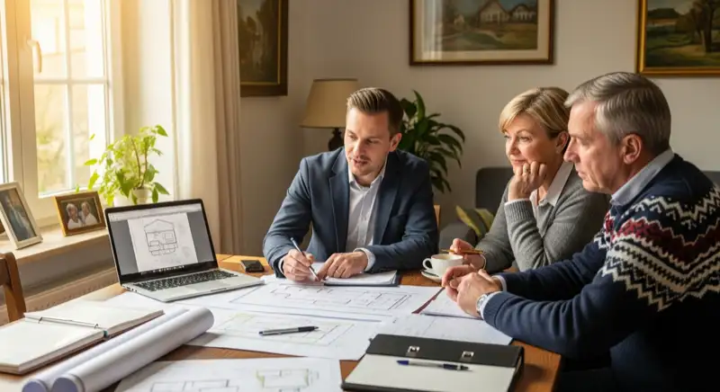 Osnabrücker Wohngebiet mit Solardächern, typische Architektur