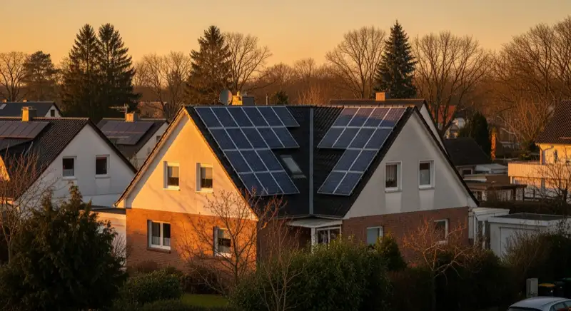 Einfamilienhaus mit moderner Solaranlage in typischem Schwerter Wohngebiet