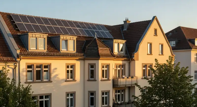 Denkmalgeschütztes Gründerzeithaus in Mannheims Quadraten mit diskreter Indach-Solaranlage