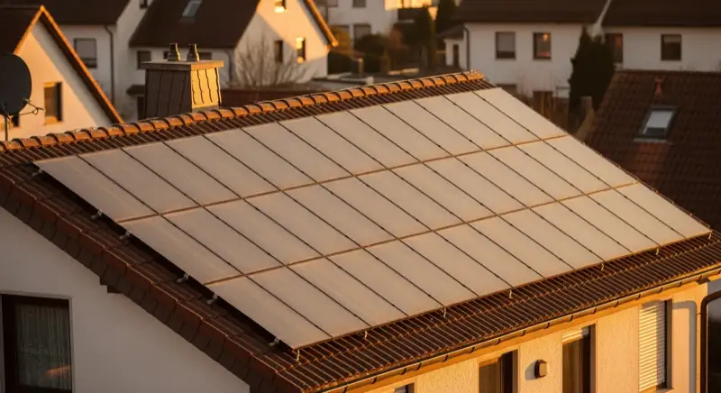 Solaranlage auf einem Einfamilienhausdach in Zeppelinheim bei Neu-Isenburg