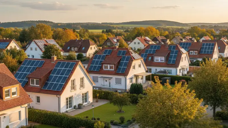 Moderner Batteriespeicher in einem Neumünsteraner Hauswirtschaftsraum