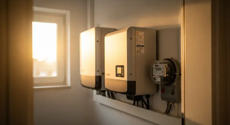 Solartechniker bei der Installation einer PV-Anlage auf einem Neustadter Dach