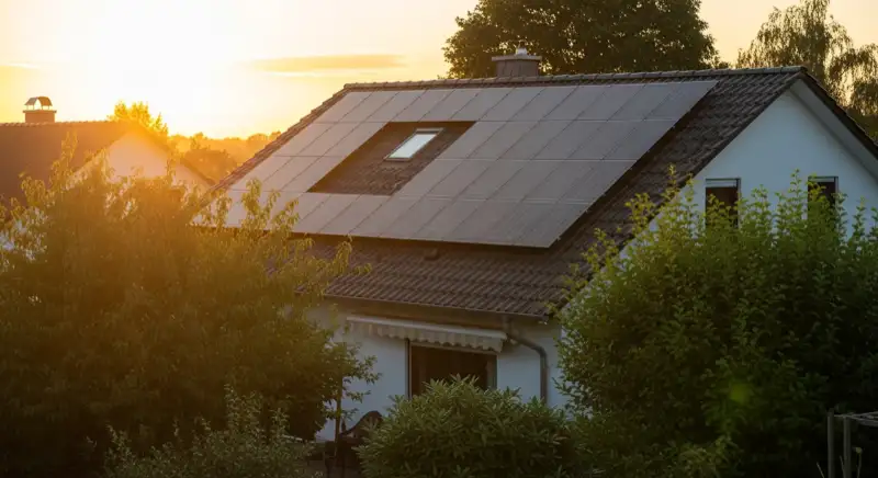 Solaranlage auf Einfamilienhaus in Oberursel Bommersheim Villenkolonie mit 9,5 kWp Leistung