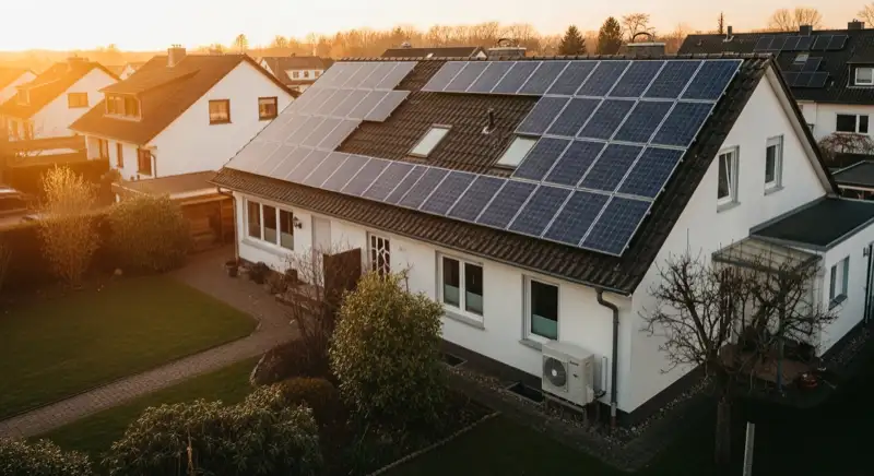 Solateur misst Dachneigung und Verschattung bei Vor-Ort-Termin in Remscheid