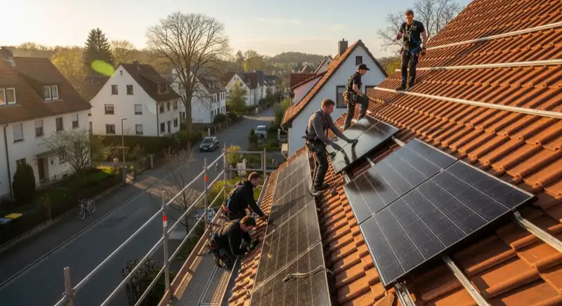 Photovoltaik in Reutlingen: Montage