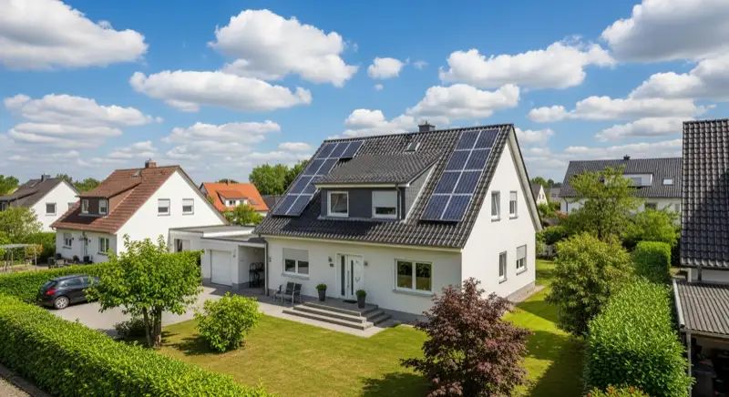 Solarberater vermisst Dach eines Einfamilienhauses in Rodgau für Solaranlage