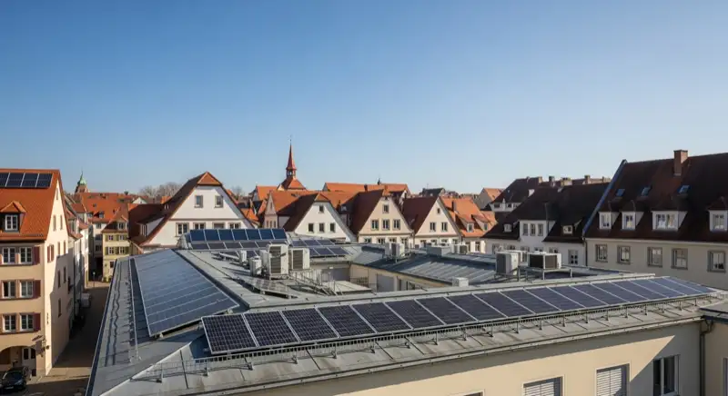 Historische Altstadt Rosenheim mit charakteristischen Laubengängen und Bürgerhäusern am Max-Josefs-Platz