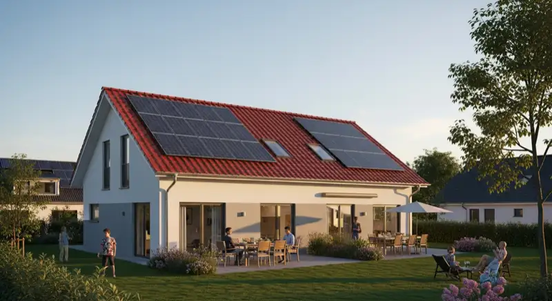 Solaranlage auf einem Einfamilienhaus in Salzgitter
