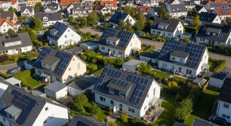 Solaranlagen in einer Salzgitteraner Siedlung