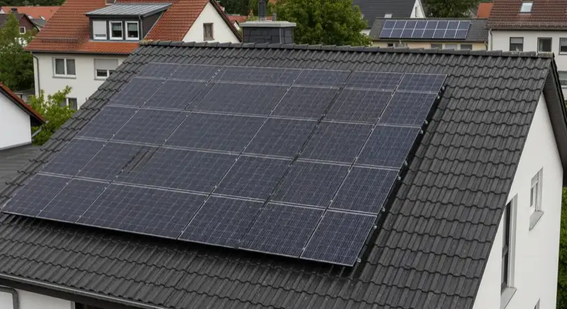 Solaranlage auf Einfamilienhaus mit Satteldach in Salzgitter
