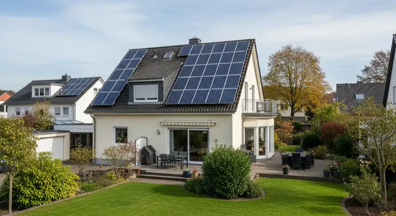 E.DIS Techniker installiert Smart Meter in Zählerkasten eines Einfamilienhauses in Schwerin