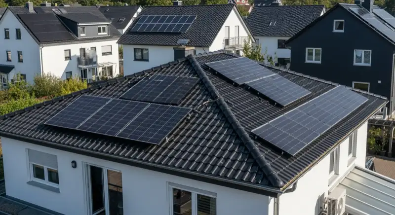 Einfamilienhaus in Wuppertal-Cronenberg mit Tier-1 Solarmodulen auf Südost-Dach