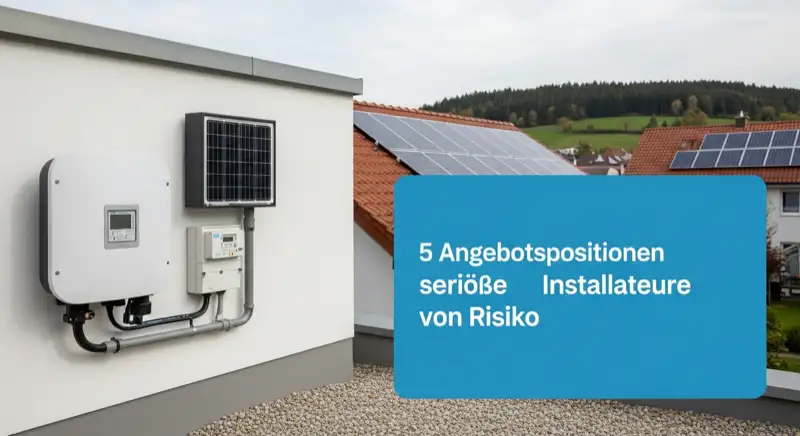 Modern German electrical meter cabinet (Zählerschrank) with smart meter and solar inverter connection, clean technical installation