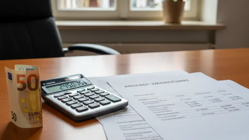 Bielefelder Familie vor Einfamilienhaus mit moderner Wärmepumpe am Teutoburger Wald