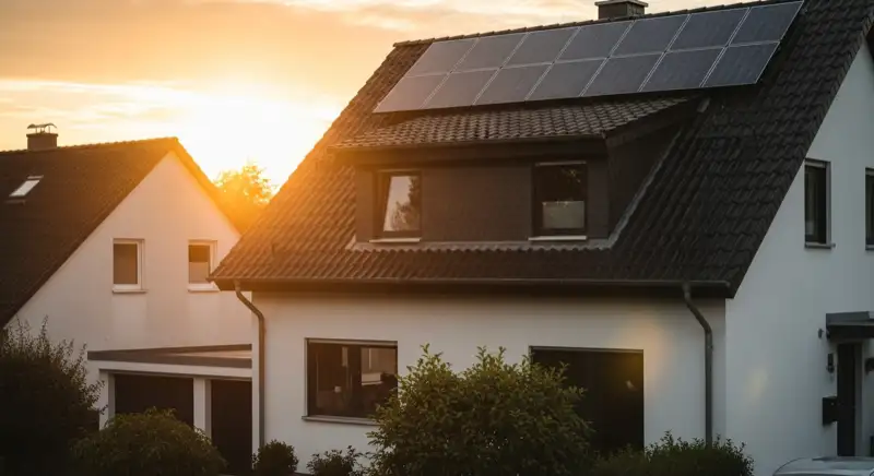 Einfamilienhaus in Bielefeld mit Wärmepumpe und Photovoltaikanlage auf dem Dach