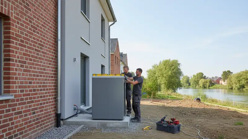 Einbau einer Wärmepumpe im Brandenburger Bestand