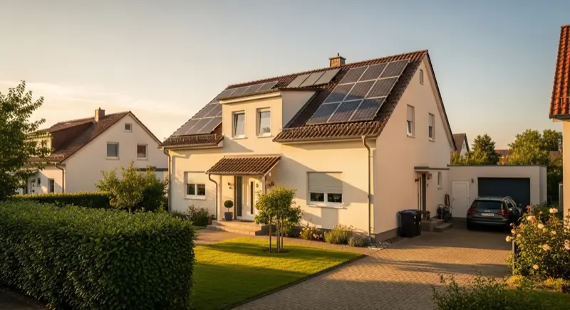 Wärmepumpe und Solaranlage auf Einfamilienhaus in Dresden-Bühlau
