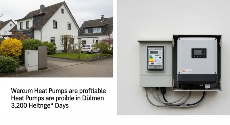 Modern German electrical meter cabinet (Zählerschrank) with smart meter and solar inverter connection, clean technical installation