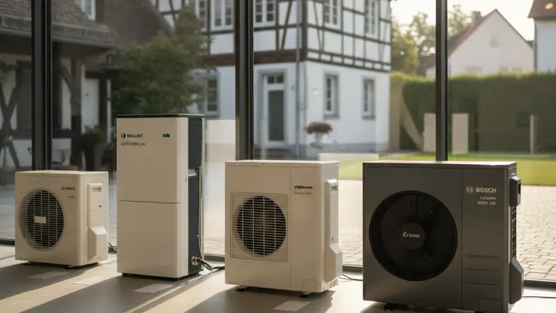 Verschiedene Wärmepumpen-Modelle im Vergleich für Düsseldorfer Eigenheime