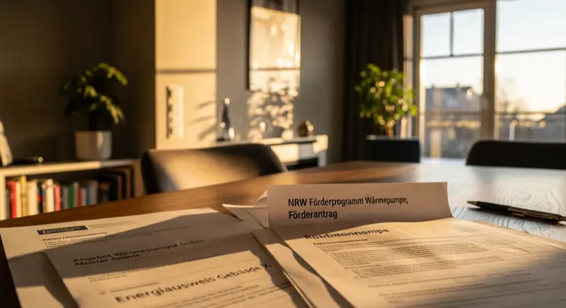 Wärmepumpe und Solaranlage auf einem Haus in Duisburg-Wedau