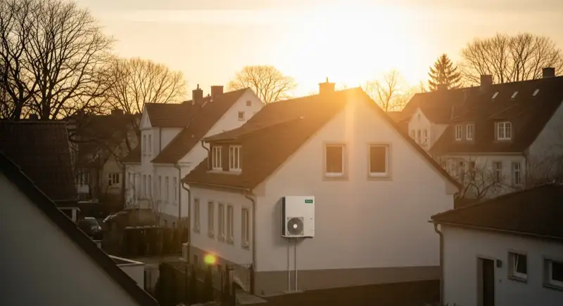 Eberswalder Wohnhaus mit Wärmepumpen-Außeneinheit in Altbauumfeld