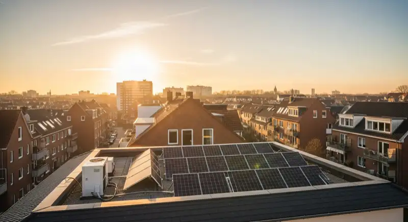 Hybrid-Wärmepumpe mit Gas-Brennwerttherme in Emder Heizungskeller installiert