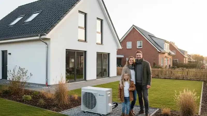 Erdwärmebohrung auf einem Grundstück in Flensburg-Engelsby mit flacher Norddeutscher Tiefebene