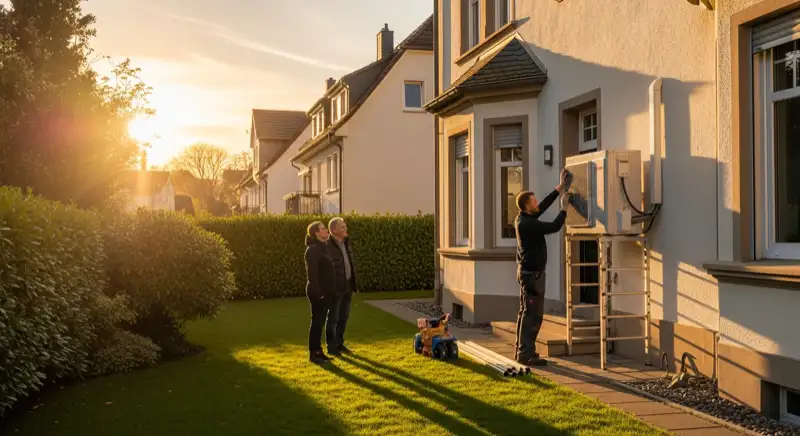 Einbau einer Wärmepumpe im Frankfurter Bestand