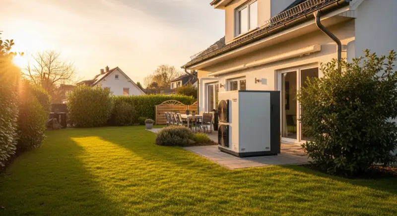 Photovoltaik in Frankfurt Oder: Wärmepumpe Einfamilienhaus Garten Frankfurt Oder